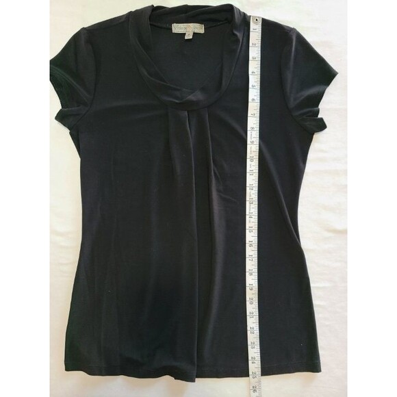 Vintage Suzie Black Twist Collar Tank Top Size Small Sleeveless Stretch Blouse - Picture 6 of 6